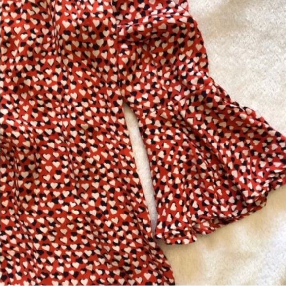 J. Crew Heart Print Off-the-Shoulder Silk Blouse - Picture 6 of 9